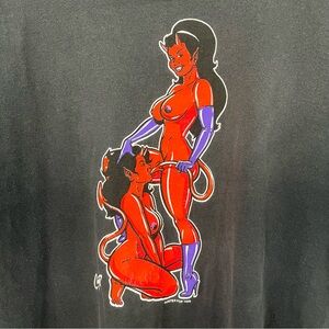 Vintage Poster Pop Devil Lady Coop Shirt 1998